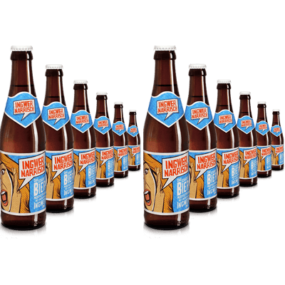 8 + 4 Flaschen gratis Ingwer Narrisch - Biermischgetränk mit Ingwer-Sirup