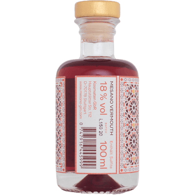 MESANO Vermouth — 100ml Rückseite