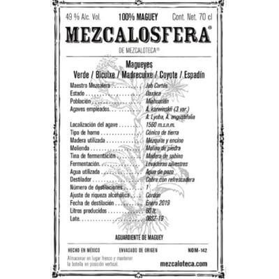 Mezcalosfera Ensamble Mezcal Etikett