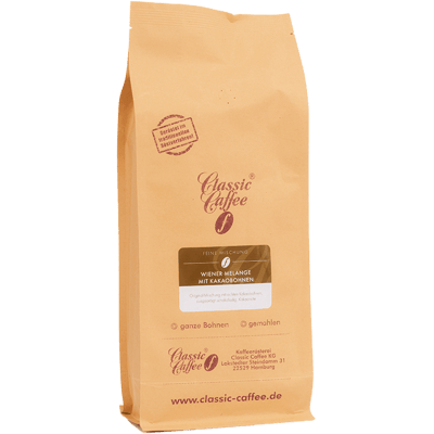 Kaffee Wiener Melange mit Kakaobohnen — 1000g