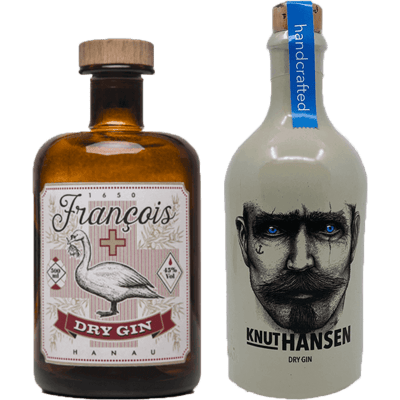 Gin Probierpaket - Lokalpatrioten (1x Francois Hanau Dry Gin + 1x Knut Hansen Dry Gin)