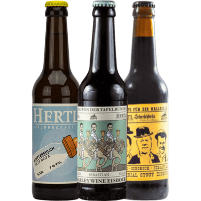 Hertl Craft Beer Set - Hazy New England IPA + Barley Wine Eisbock + Imperial Stout Eisbock