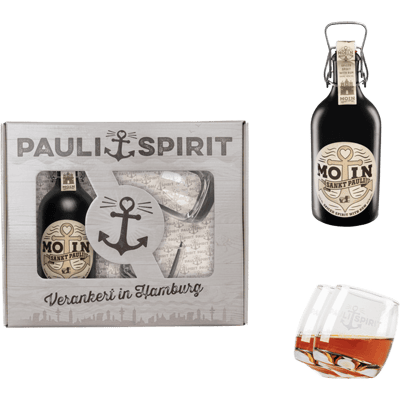 MOIN Rum (Spiced Spirit) gift set with 2 tumblers