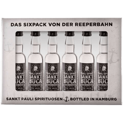 Sankt Buca Lütten - Sambuca Sixpack im Geschenkkarton 6x 4cl