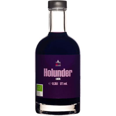 Organic elderberry liqueur