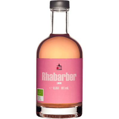 Organic rhubarb liqueur