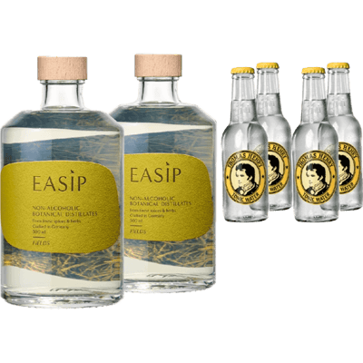 EASIP FIELDS & Tonic Bundle (2x Alkoholfreie Gin-Alternative + 4x Thomas Henry Tonic Water)