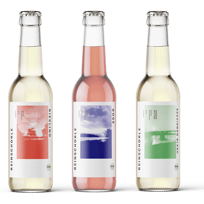 Organic wine spritzer in bottle 24er Mix - 8x REINSCHORLE Riesling + 8x REINSCHORLE Rosé + 8x REINSCHORLE Sauvignon Blanc