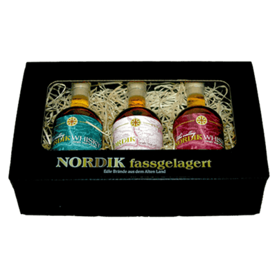 Nordik gourmet box barrel-aged (2x whisky + 1x rum)
