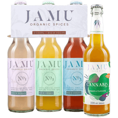 JAMU tasting package (3x sodas + 3x cannabis drink)