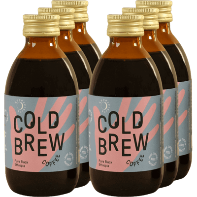 6x Pure Black Ethiopia Organic - Cold Brew Coffee