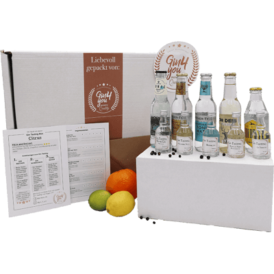 Gin Tasting Box - Zitrusfrucht (5 x Gin + 5x Tonic Water)