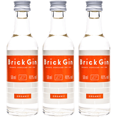 3x Brick Gin Minis - Organic Dry Gin