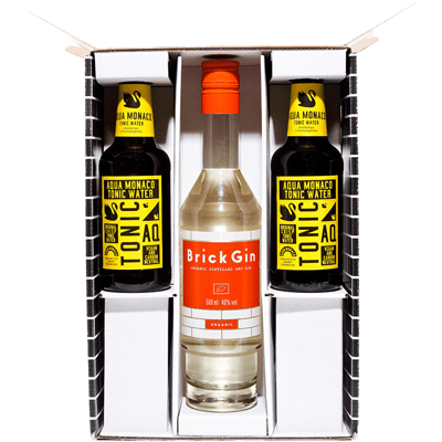 BRICK GIN - Gift box (1x Organic Dry Gin + 2x Tonic Water)