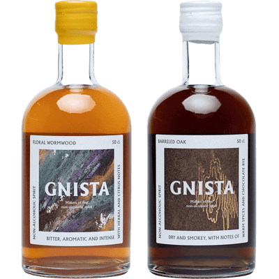 GNISTA non-alcoholic tasting package (1x Floral Wormwood + 1x Barreled Oak)