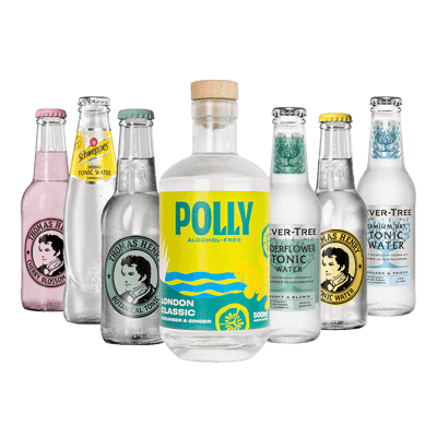 POLLY London Classic Tonic Bundle – 1x Alkoholfreier Gin + 6x Tonic Water