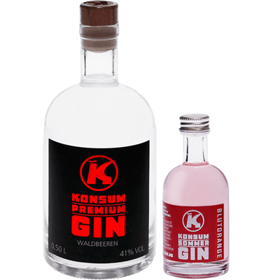 AKTION: Konsum Premium Gin Waldbeeren + 1 Blutorange Mini GRATIS