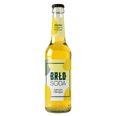 BRLO Soda - Lemon + Ginger - Organic Soda