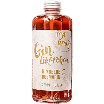 Gin liqueur with raspberry & rosemary