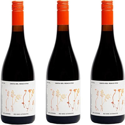 3x GNISTA Red Not Wine French Style - Alcohol-free wine alternative