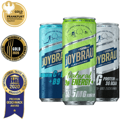 JoyBräu non-alcoholic Functional Bundle - Set of 12 (4x Vitamin Beer + 4x Protein Beer + 4x Natural Energy)