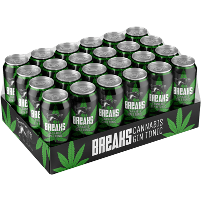 24x Breaks Cannabis Gin & Tonic - Pre-Mixed Longdrink