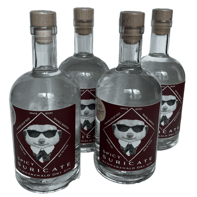 4x Spicy Suricate Black Forest Dry Gin