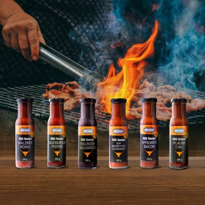 BBQ sauces tasting pack of 6