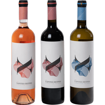 Konstantara organic wine box set of 3 (1x red wine + 1x white wine + 1x rosé)