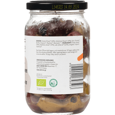 6x marinated organic olives mix