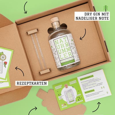 Manukat Danke Gin-Geschenkbox mit Naturbummler Gin