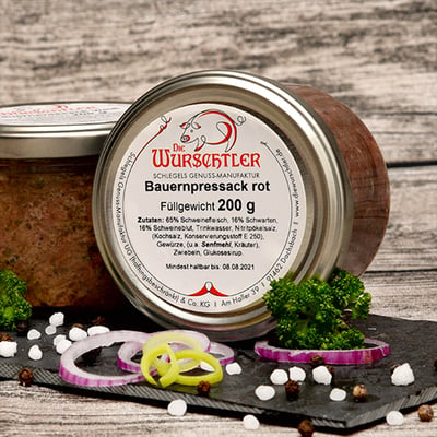 The Wurschtler Franconian farmer press bag red - sausage preparation