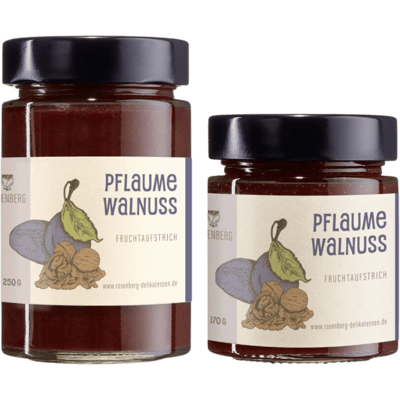 Plum walnut organic fruit spread