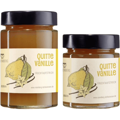 Quince vanilla organic fruit spread