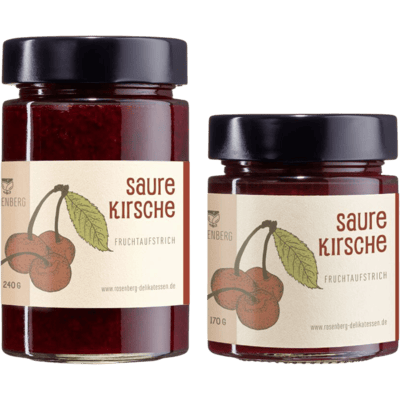 Sour cherry organic fruit spread