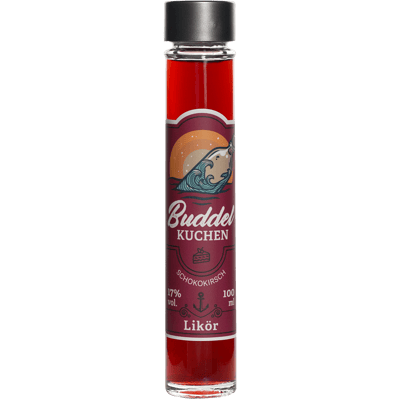 Buddelkuchen chocolate cherry cake liqueur tasting bottle