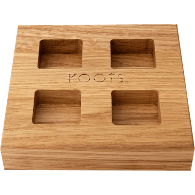 Wooden spice rack for 4 spices