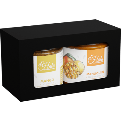 d'Hala Mango Set (1x mango chutney + 1x mango jam)