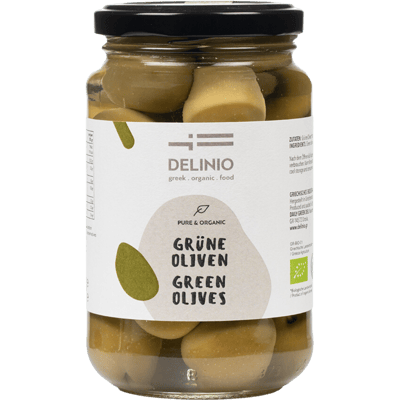 Green organic olives