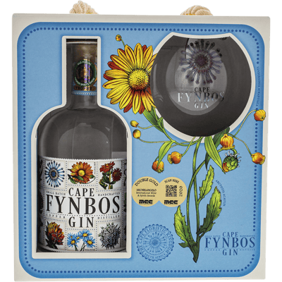 Cape Fynbos Gin gift set (1x gin + 1x glass)