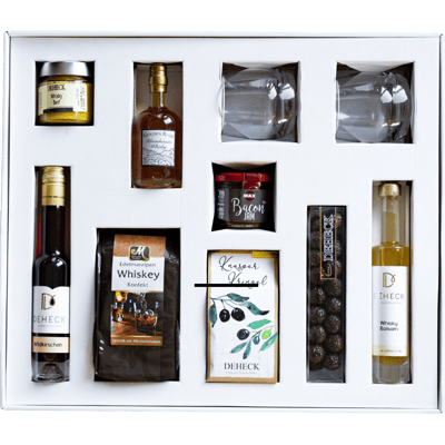 Deheck Whisky-Box -  Feinkost & Whisky Set