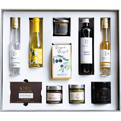Deheck gourmet box for gourmets - delicatessen, liqueur and spirits set
