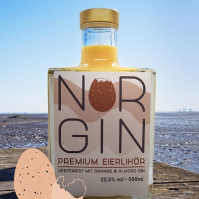 NORGIN Premium Eierlikör mit Orange & Almond Gin 3