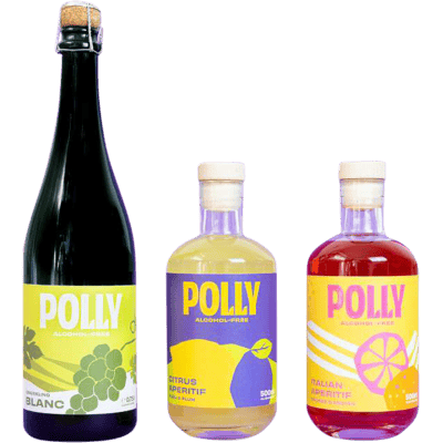POLLY Aperitif Spritz Bundle (1x non-alcoholic citrus aperitif + 1x non-alcoholic Italian aperitif + 1x non-alcoholic sparkling wine alternative)