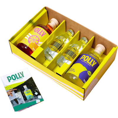POLLY Aperitif Starter Pack (2x non-alcoholic aperitif + 2x tonic water + 1x recipe book)