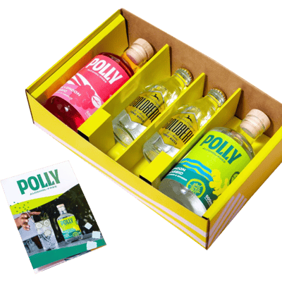 POLLY G+T Starter Pack (2x Alkoholfreie Gin-Alternative + 2x Tonic Water + 1x Rezeptbuch)