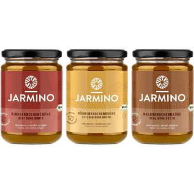 Jarmino 3-pack tasting pack of bone broth (1x beef + 1x chicken + 1x veal)