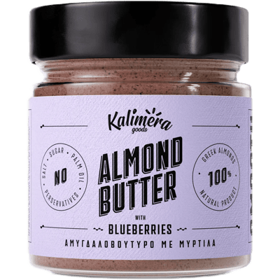 Kalimera Goods almond butter with blueberries