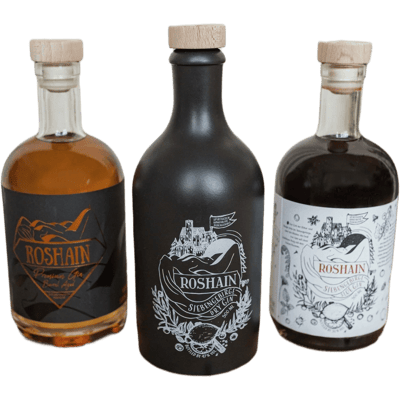 Roshain Gin Tasting Set of 3 (1x Dry Gin + 1x Sloe Gin + 1x Barrel Aged Gin)