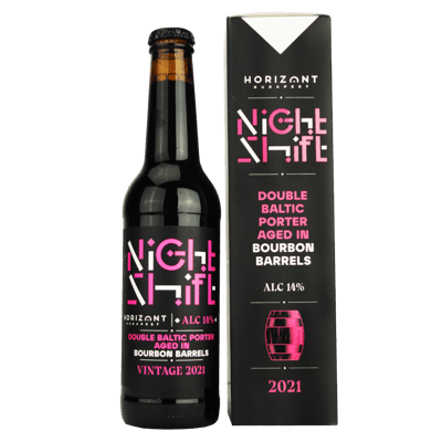 Night Shift Vintage 2021 Double Baltic Porter aged In Bourbon Barrels